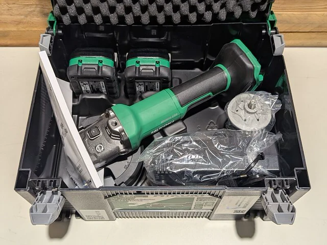 Accu-haakse slijper, hikoki, g 1813df, (incl. hsc koffer, accu's en acculader) - afbeelding 3 van  5