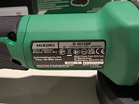 Accu-haakse slijper, hikoki, g 1813df, (incl. hsc koffer, accu's en acculader) - afbeelding 4 van  5