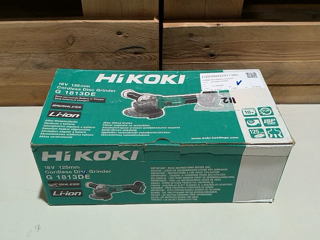 Accu-haakse slijper, hikoki, g 1813dve - afbeelding 5 van  5