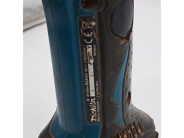 Accu haakse slijper, makita, bga452, 2011 - afbeelding 4 van  9