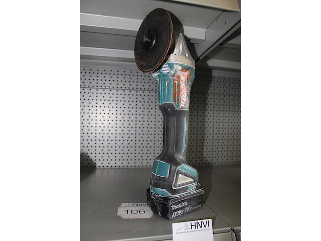 Accu haakse slijper makita dg506 met 5,0ah accu. - afbeelding 2 van  3