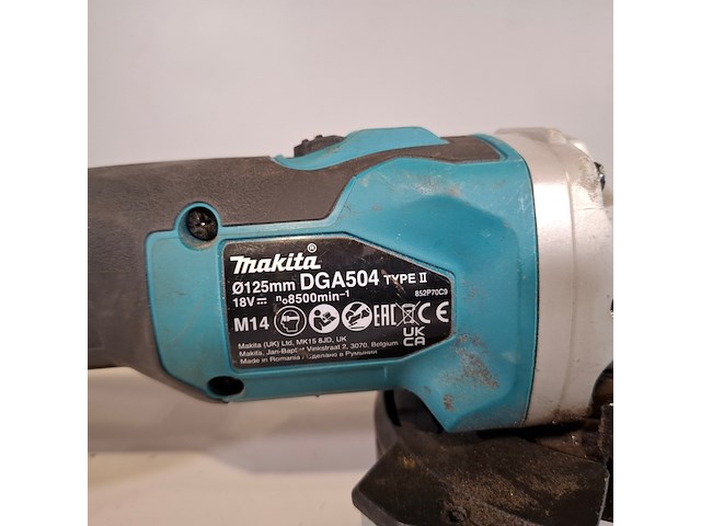 Accu haakse slijper, makita, dga504, 2024 - afbeelding 4 van  6