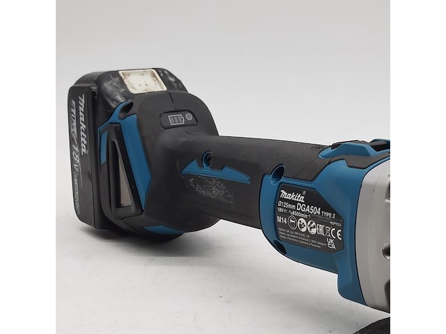 Accu haakse slijper, makita, dga504, 2025 - afbeelding 9 van  11