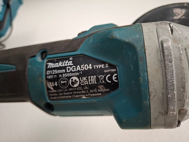 Accu haakse slijper makita, dga504 , bouwjaar 2023 - afbeelding 4 van  7