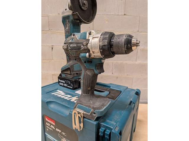 Accu haakse slijper met accu schroevendraaier, makita dg504, makita dhp486 - afbeelding 7 van  14