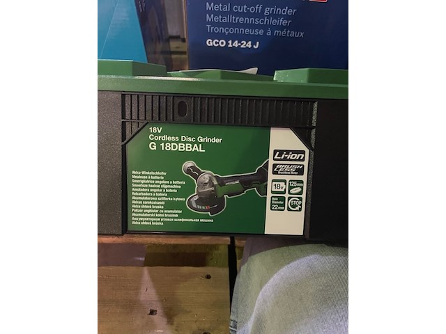 Accu haakse slijper set 18v hikoki, g 18dbbal - afbeelding 2 van  3