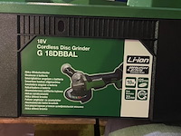 Accu haakse slijper set 18v hikoki, g 18dbbal - afbeelding 2 van  3