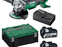 Accu haakse slijper set 18v hikoki, g 18dbbal - afbeelding 3 van  3