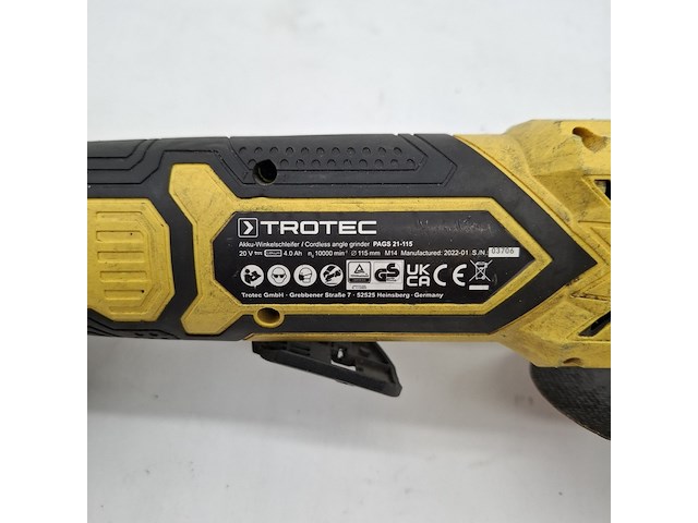 Accu haakse slijper, trotec, pags 21-115, 2022 - afbeelding 6 van  9