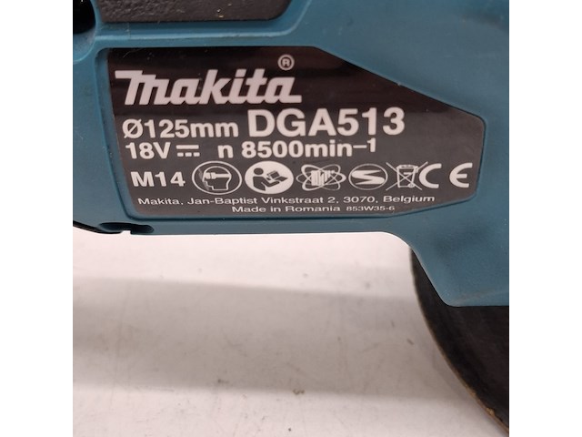 Accu haakseslijper, makita, dga513, 2020 - afbeelding 11 van  13