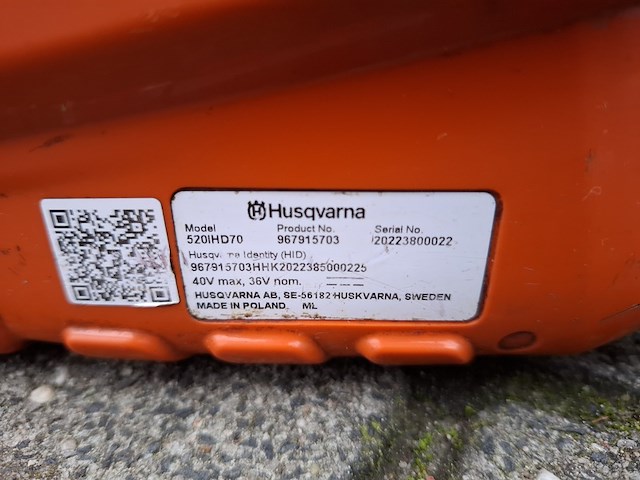 Accu heggenschaar husqvarna, 520ihd70, bouwjaar 2022 - afbeelding 5 van  7