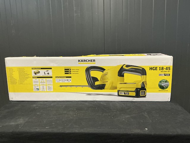 Accu heggenschaar kärcher, hge 18-45, zwart/geel - afbeelding 1 van  4