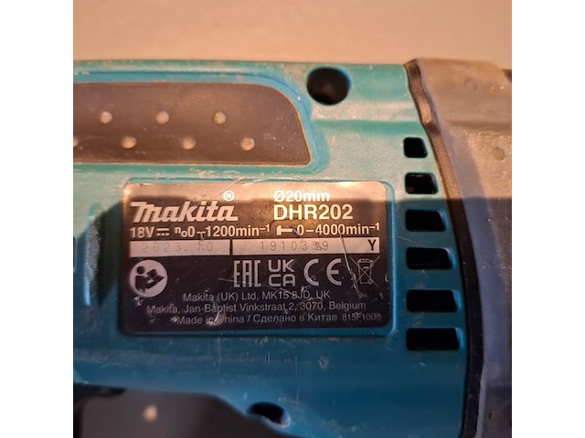 Accu klopboormachine makita, dhr202 - afbeelding 3 van  4