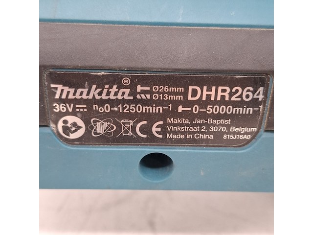 Accu klopboormachine, makita, dhr264, 2018 - afbeelding 2 van  8