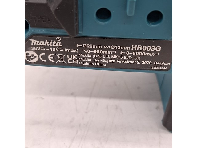 Accu klopboormachine, makita, hr003g, 2020 - afbeelding 7 van  13