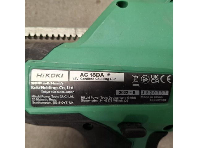 Accu klopboormachine met kitpistool hikoki - afbeelding 9 van  9
