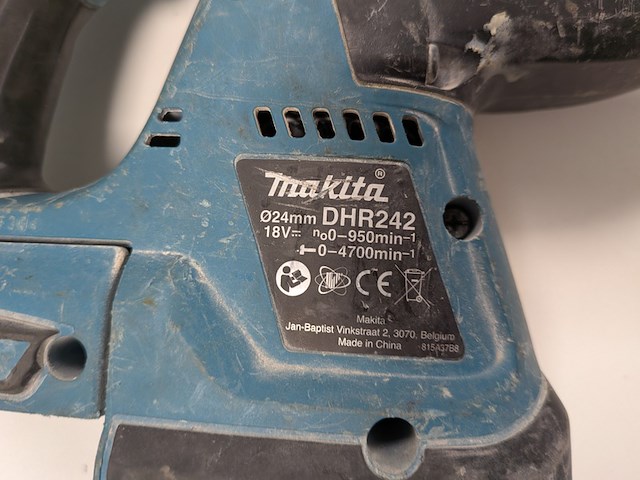 Accu klopboormachine met stofafzuiging makita, dhr242, bouwjaar 2020 - afbeelding 7 van  9