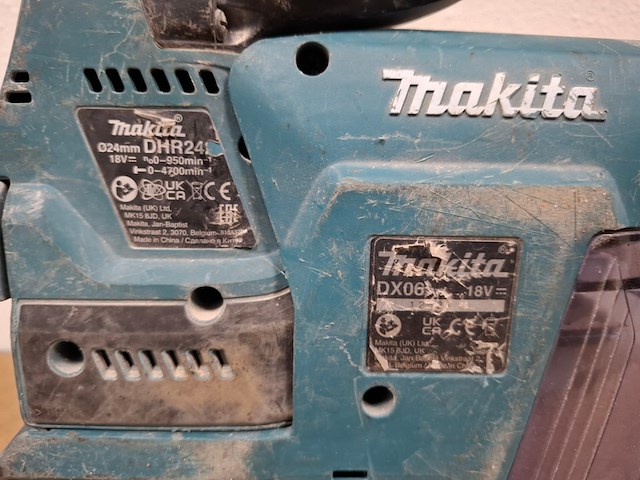 Accu klopboormachine met stofafzuiging makita, dhr242 | dx06, bouwjaar 2021 - afbeelding 3 van  4
