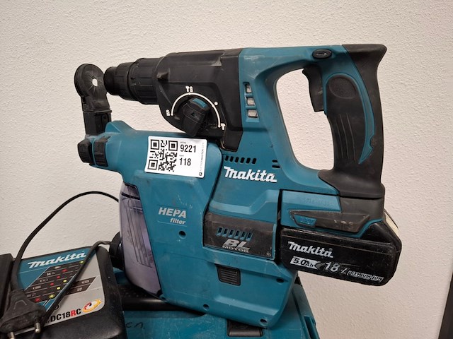Accu klopboormachine met stofafzuiging makita, dhr242 | dx06, bouwjaar 2024 - afbeelding 2 van  7