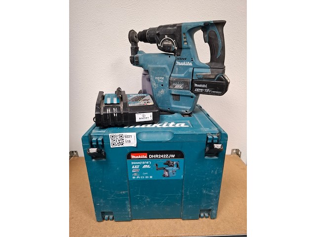 Accu klopboormachine met stofafzuiging makita, dhr242 | dx06, bouwjaar 2025 - afbeelding 1 van  6