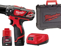 Accu klopboormachine set milwaukee, m12 bpd - afbeelding 2 van  2