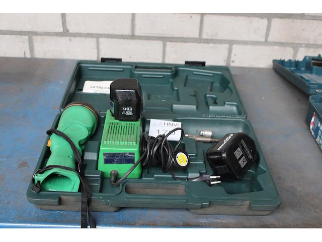 Accu lamp hitachi met 2 accu's en lader. - afbeelding 1 van  2