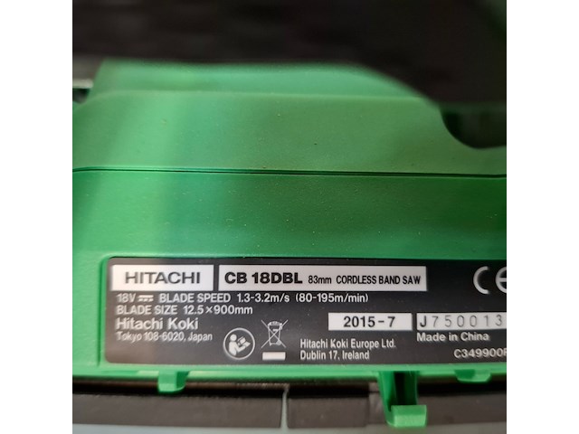 Accu lintzaag, hitachi, cb 18dbl, 2015 - afbeelding 4 van  6