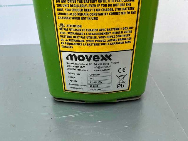 Accu movexx, opt0110, groen, bouwjaar 2016 - afbeelding 2 van  2