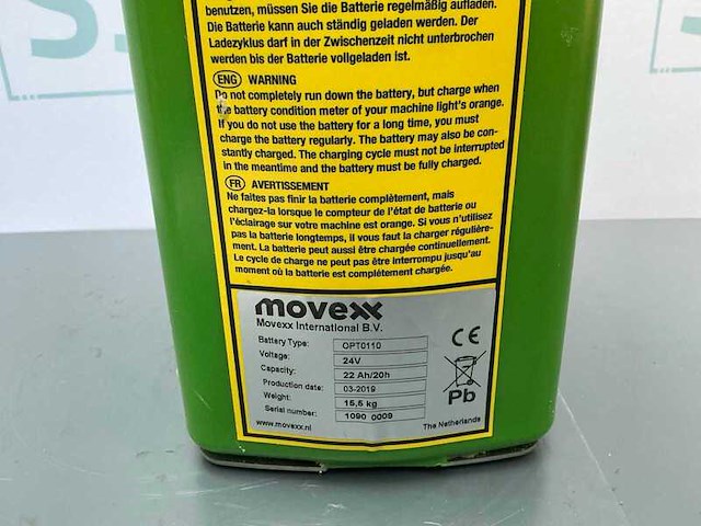 Accu movexx, opt0110, groen, bouwjaar 2019 - afbeelding 2 van  2