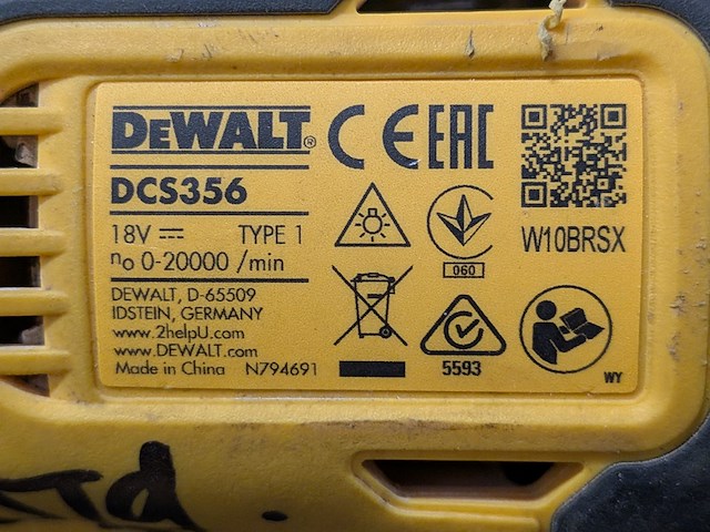 Accu multitool, dewalt, dcs356 - afbeelding 7 van  10