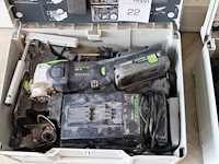 Accu multitool festool osc 18 vecturo met diverse accessoires, accu en lader - afbeelding 1 van  4