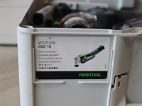 Accu multitool festool osc 18 vecturo met diverse accessoires, accu en lader - afbeelding 4 van  4