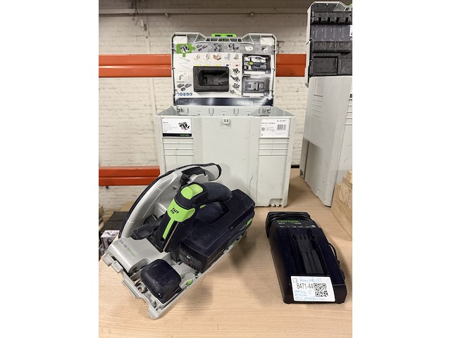 Accu pendelkapzaag in systainer met accu en lader festool, hkc 55 li eb-basic - afbeelding 1 van  9