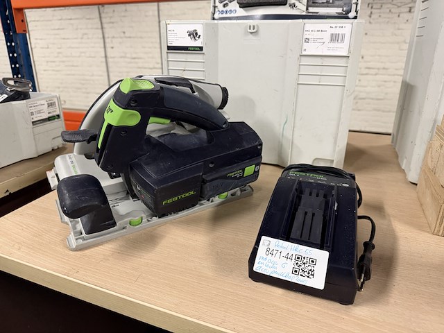 Accu pendelkapzaag in systainer met accu en lader festool, hkc 55 li eb-basic - afbeelding 3 van  9