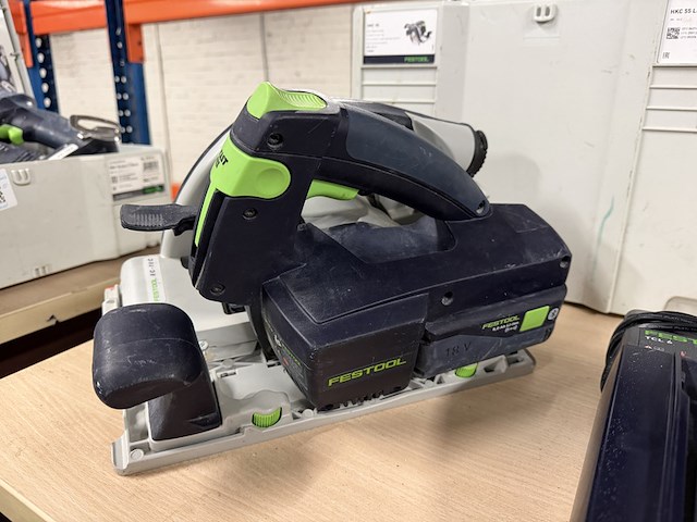 Accu pendelkapzaag in systainer met accu en lader festool, hkc 55 li eb-basic - afbeelding 4 van  9