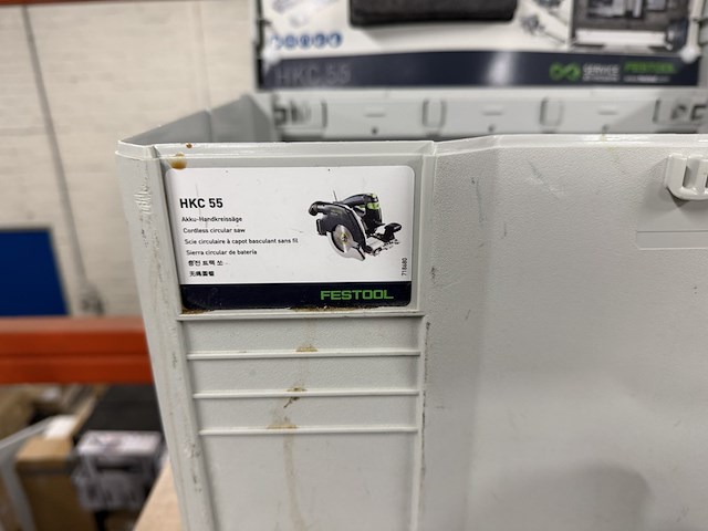 Accu pendelkapzaag in systainer met accu en lader festool, hkc 55 li eb-basic - afbeelding 8 van  9
