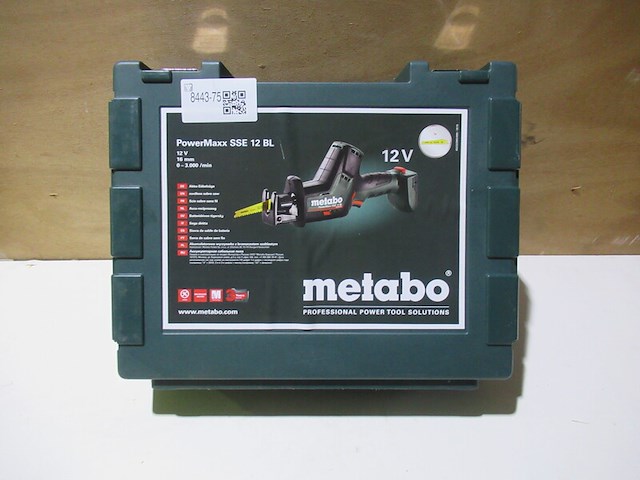 Accu reciprozaag (body) metabo, powernaxx ssl 12 bl - afbeelding 1 van  2