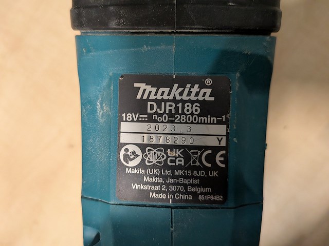 Accu reciprozaag, makita, djr186, 2023 - afbeelding 7 van  10