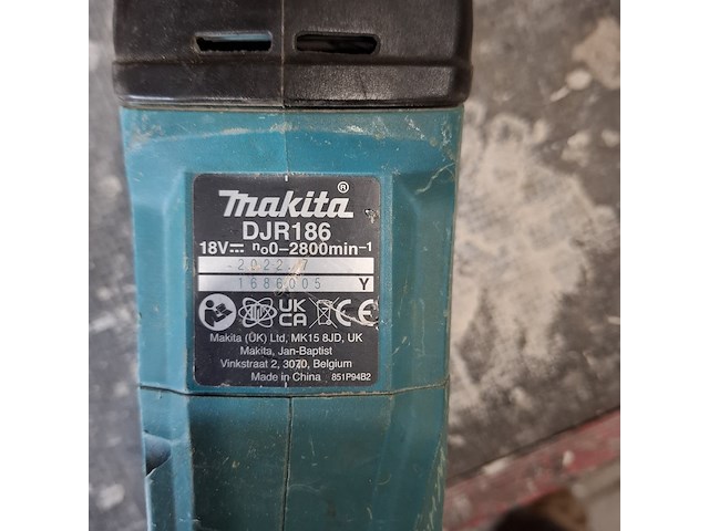 Accu reciprozaag makita, djr186, bouwjaar 2022 - afbeelding 4 van  5