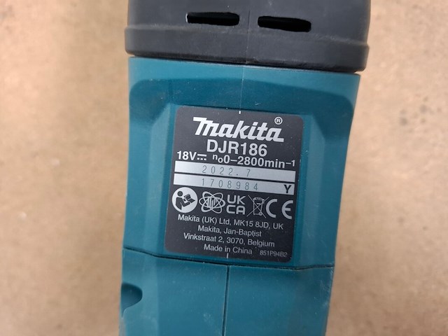 Accu reciprozaag makita, djr186, bouwjaar 2022 - afbeelding 3 van  5