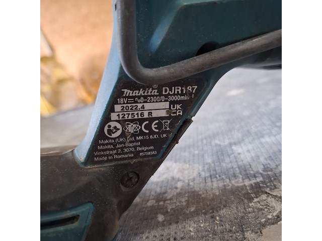Accu reciprozaag makita, djr187, bouwjaar 2022 - afbeelding 5 van  6