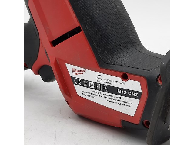 Accu reciprozaag, milwaukee, m12 chz - afbeelding 6 van  9