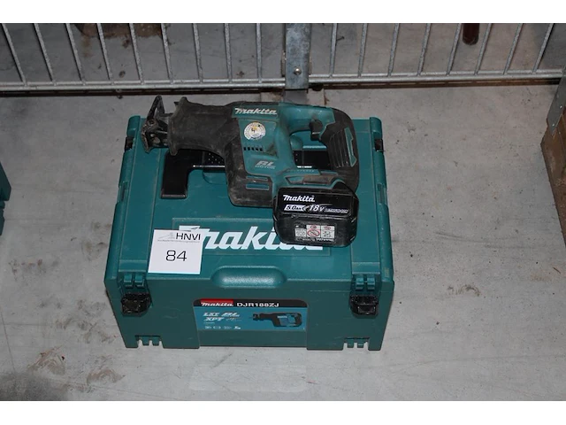 Accu recirpozaag makita djr188 met accu in kunststoffen koffer - afbeelding 1 van  2