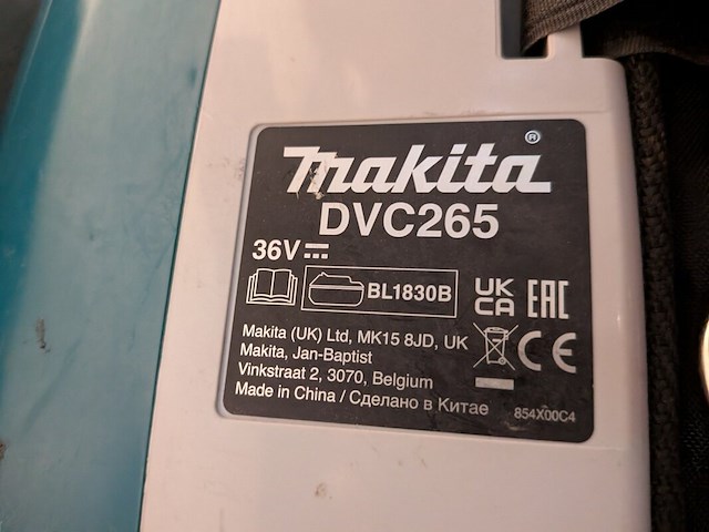 Accu rugstofzuiger makita, dvc265, bouwjaar 2023 - afbeelding 4 van  4