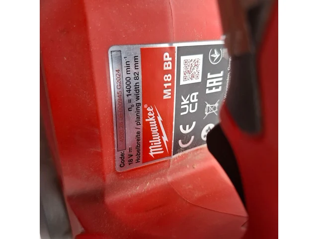 Accu schaafmachine, milwaukee, m18 bp - afbeelding 6 van  6