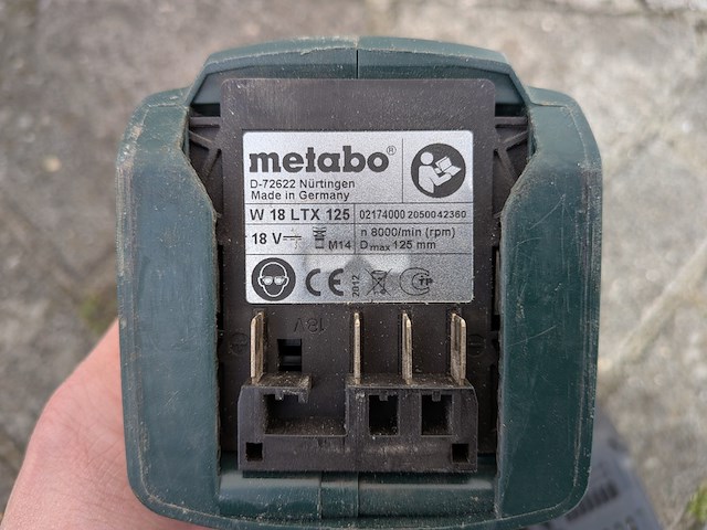 Accu-schroefboormachine & 2x accu-haakse slijper, metabo - afbeelding 16 van  16