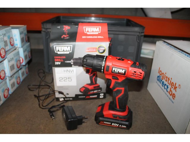 Accu schroefboormachine ferm 20v 2.0 ah met accu en acculader. - afbeelding 1 van  1