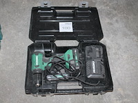 Accu schroefboormachine hikoki met 2 accu's, lader en koffer. - afbeelding 1 van  3