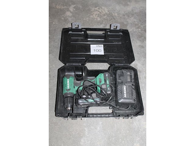 Accu schroefboormachine hikoki met 2 accu's, lader en koffer. - afbeelding 2 van  3