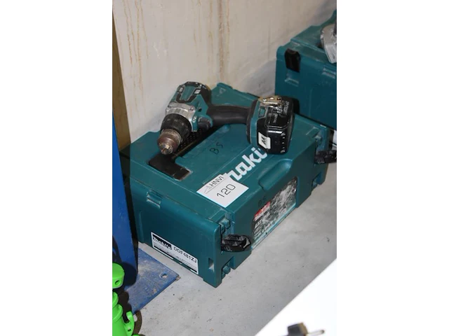 Accu schroefboormachine makita ddf458 met accu en kunststoffen koffer - afbeelding 2 van  2